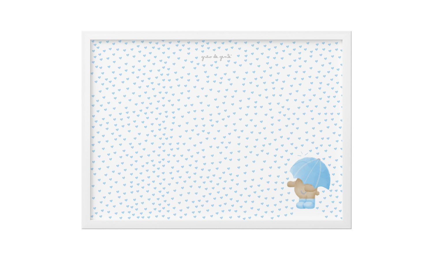 Quadro Chuva de Amor Azul 46cm