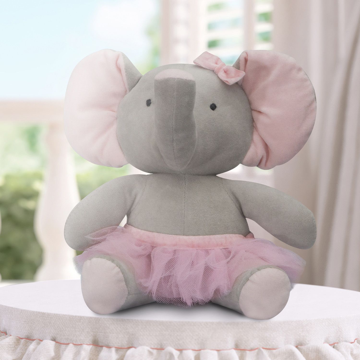 Bichinho de Pelúcia Elefante com Saia de Tule 45cm