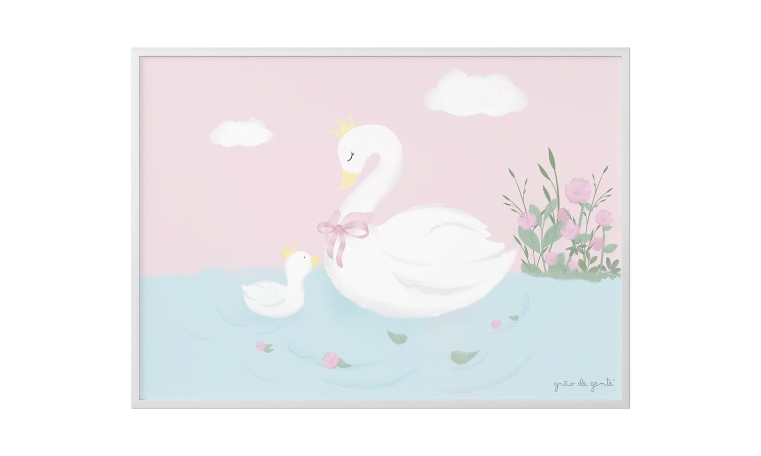 Quadro Mamãe Cisne 60cm