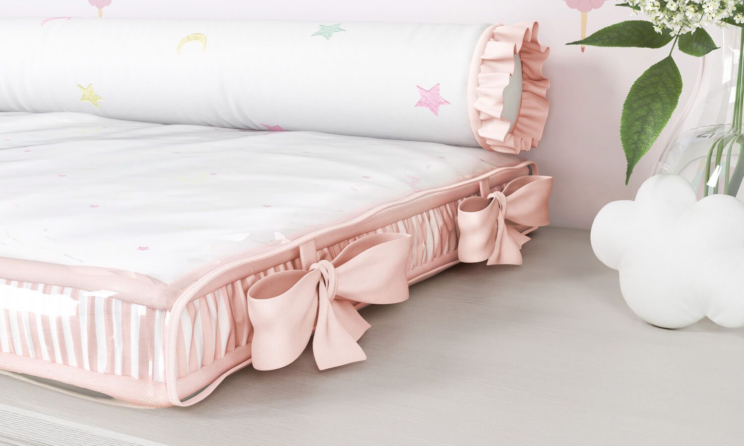 Trocador de Fraldas com Rolinho Luas e Estrelas