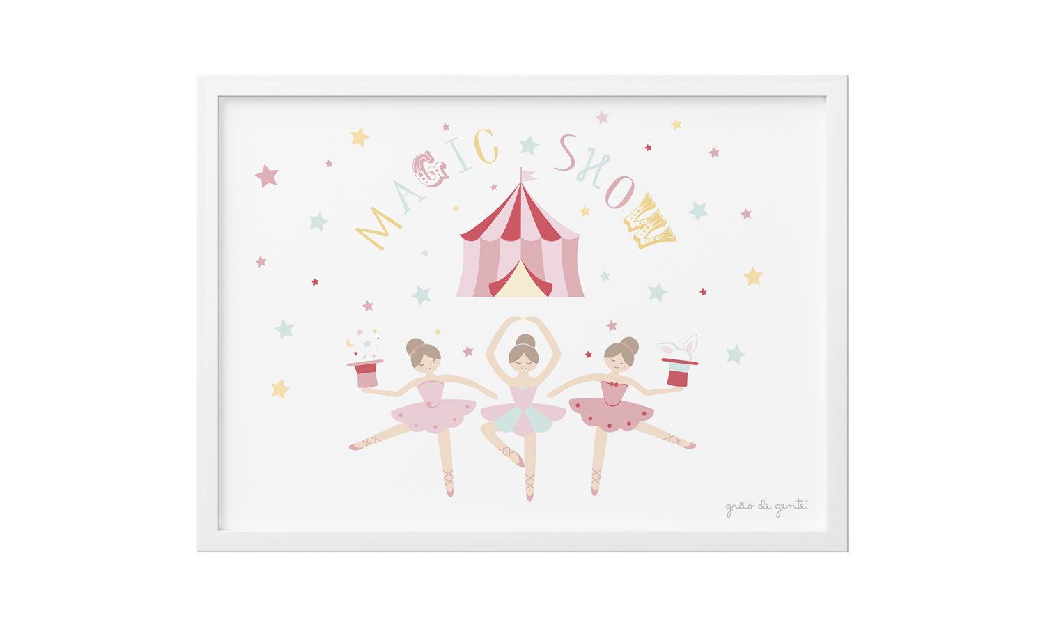 Quadro Circo Bailarinas Trapezistas 46cm
