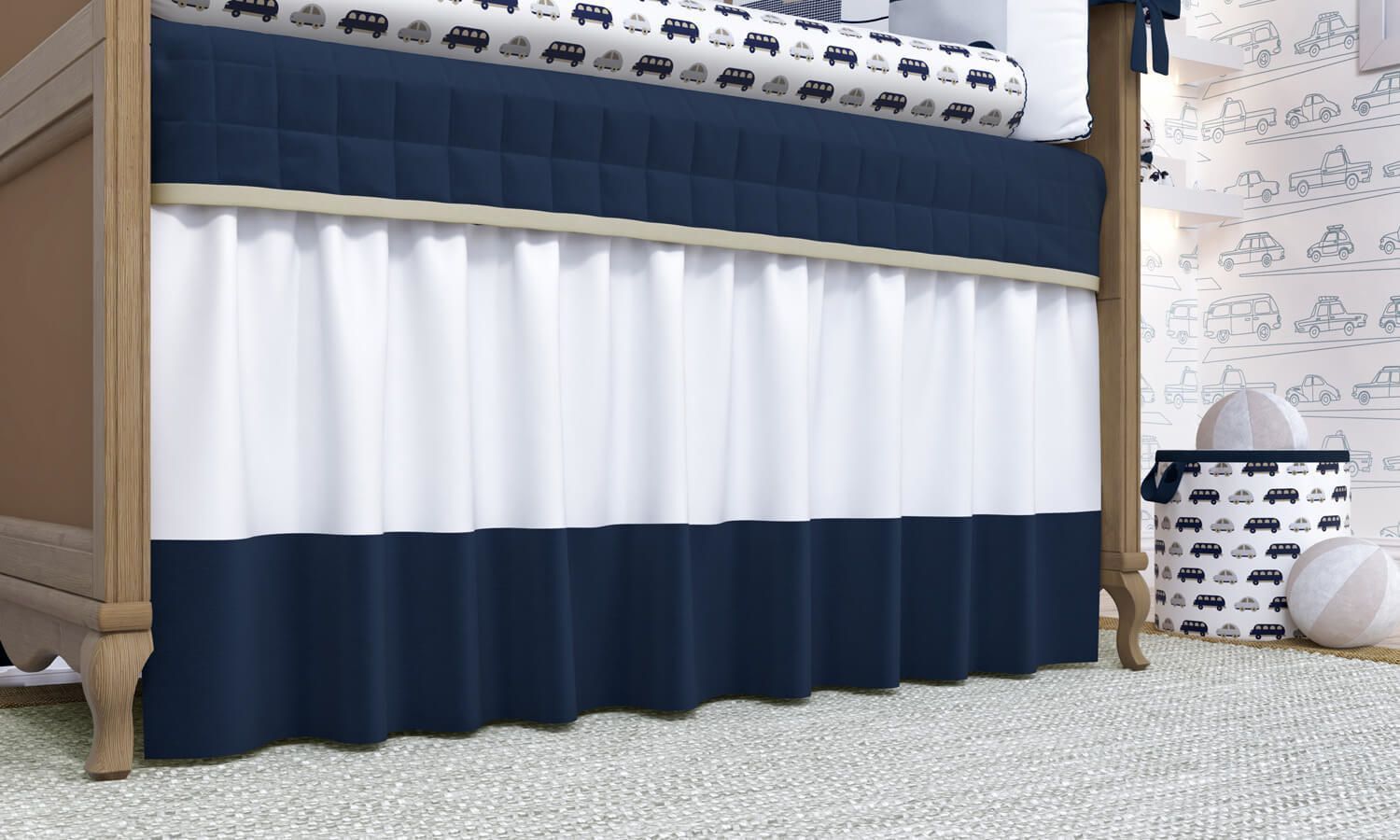 Kit Berço Carrinhos Amarelo