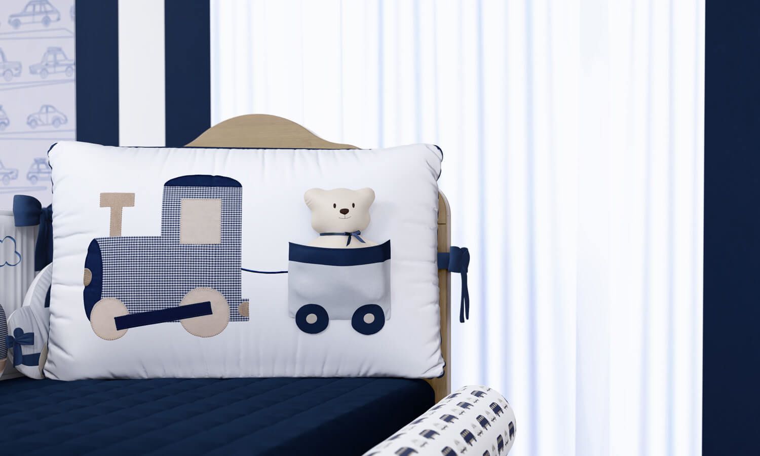 Kit Berço Carrinhos Amarelo