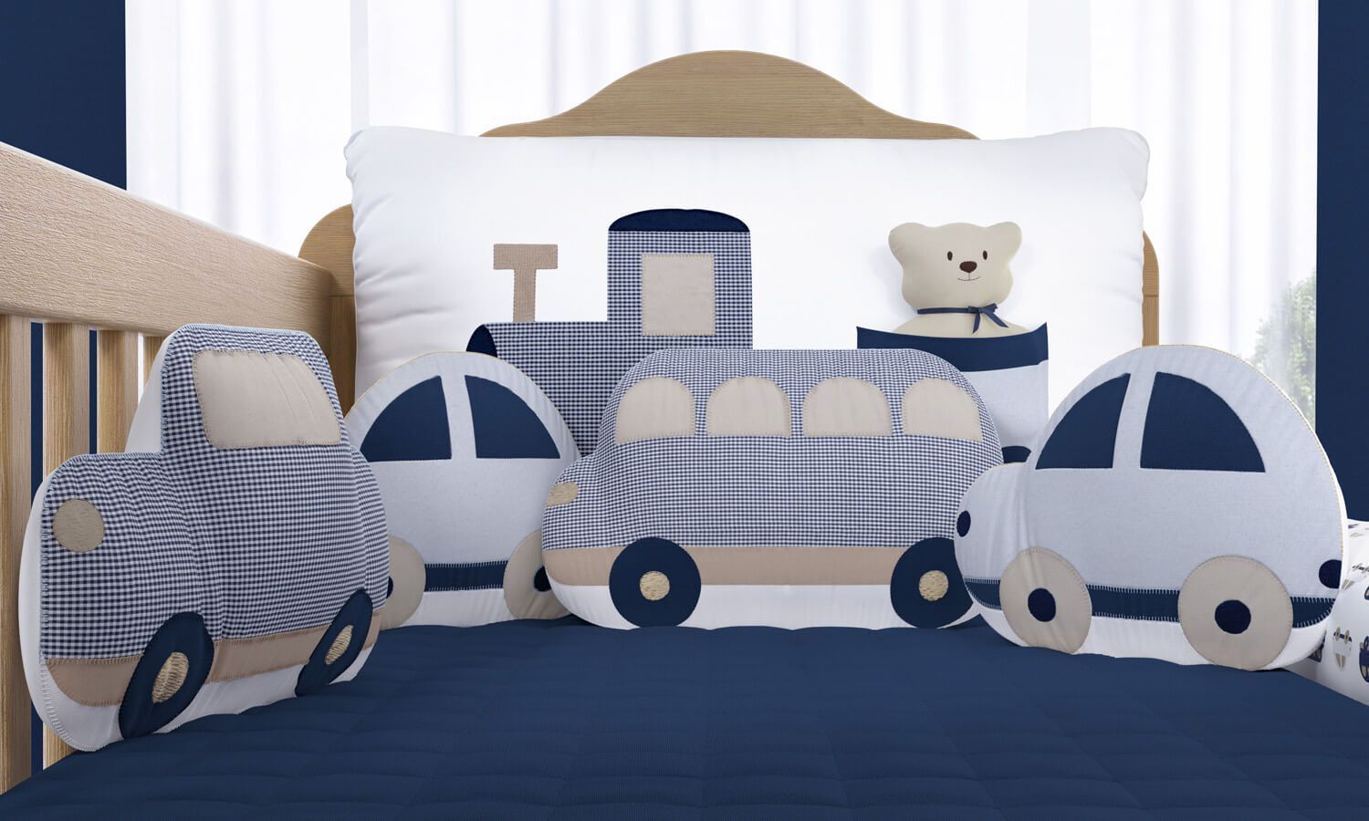 Kit Berço Carrinhos Amarelo