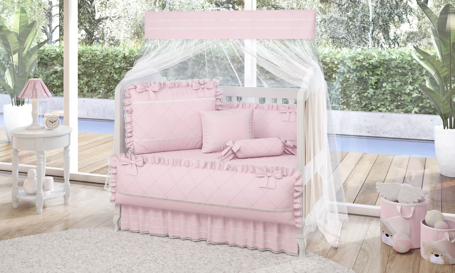 Kit Berço Branco Clássico