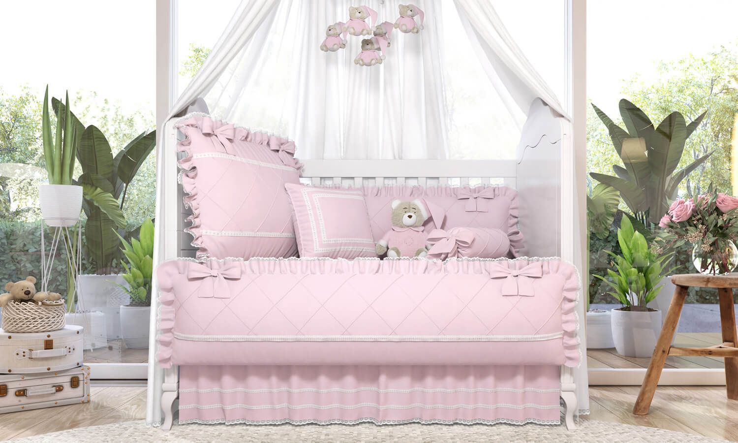 Kit Berço Branco Clássico