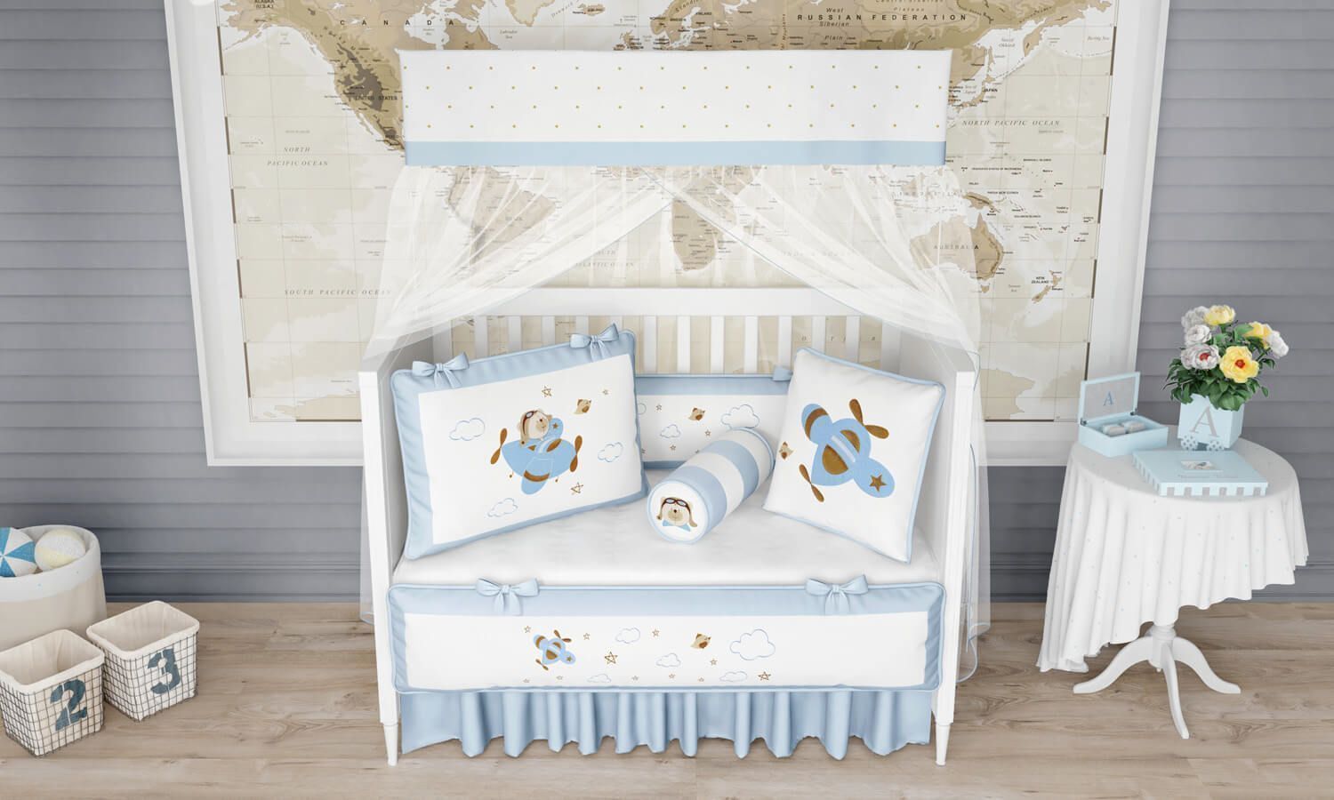 Kit Berço Urso Aviador