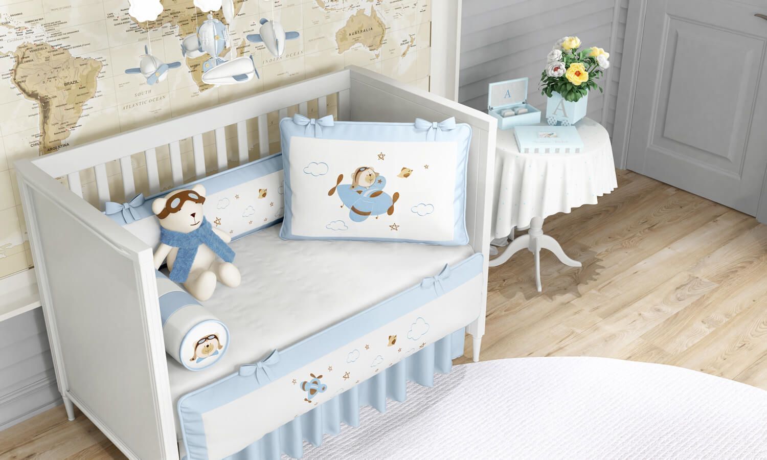 Kit Berço Urso Aviador