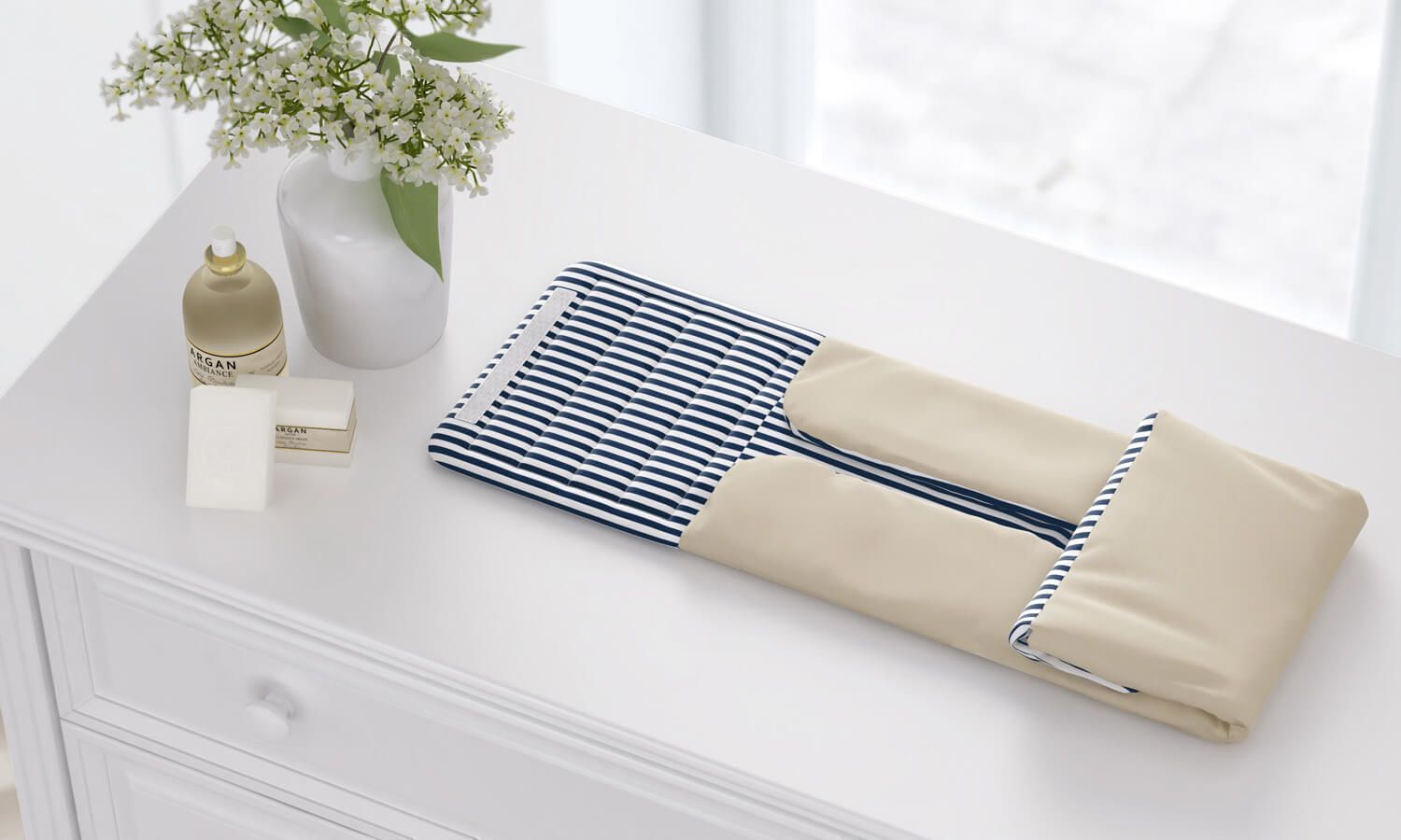 Trocador de Fraldas Portátil Luxo Azul Marinho 85x40cm