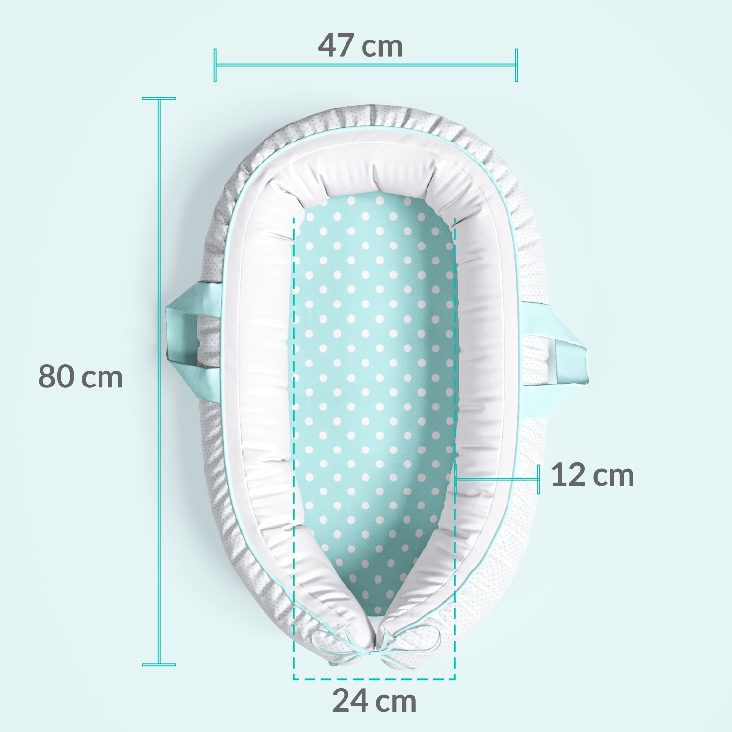 Ninho para Bebê Redutor de Berço Circo Estrelinhas Rosé 80cm