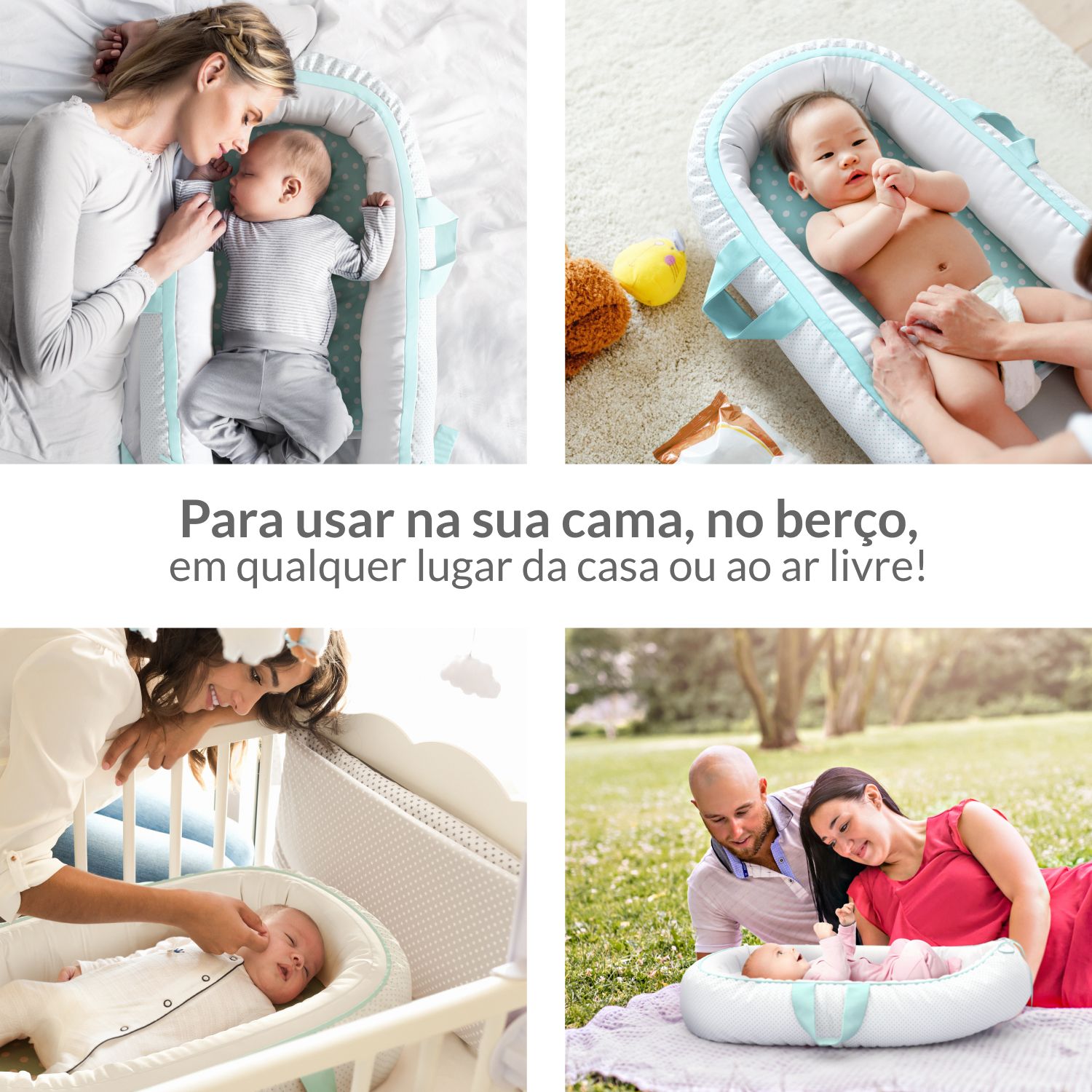 Ninho para Bebê Redutor de Berço Circo Estrelinhas Rosé 80cm