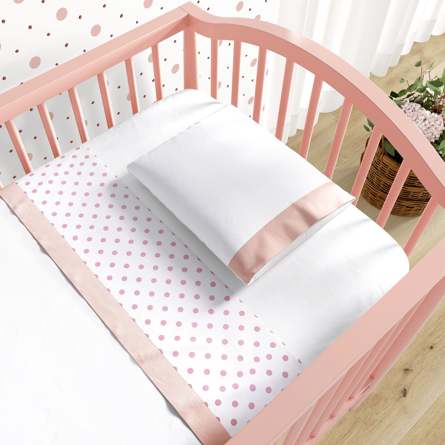 Jogo de Lençol Berço Poá Bege 3 peças