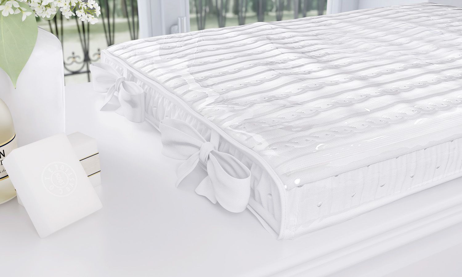 Trocador de Fraldas Tricot Luxo Branco