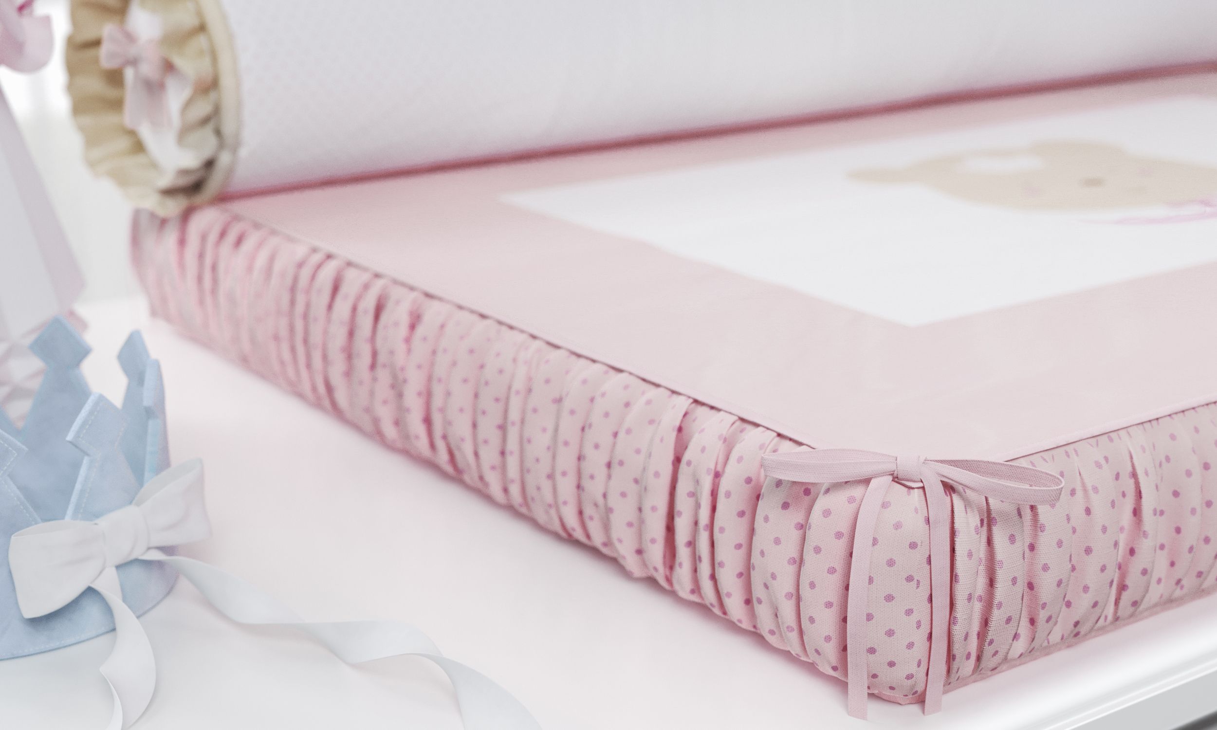 Trocador de Fraldas com Rolinho Amiguinha Ursa Princesa