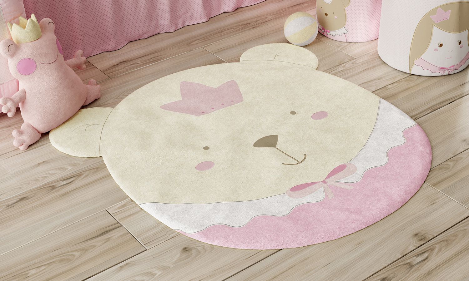 Tapete Amiguinha Ursa Princesa 80cm