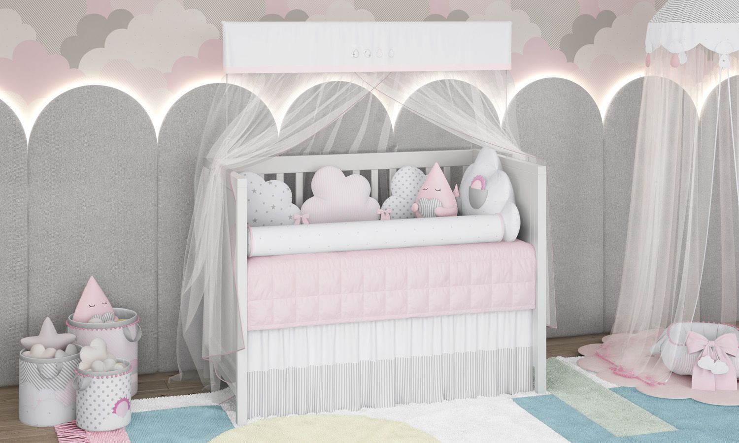 Kit Berço Nuvem de Algodão