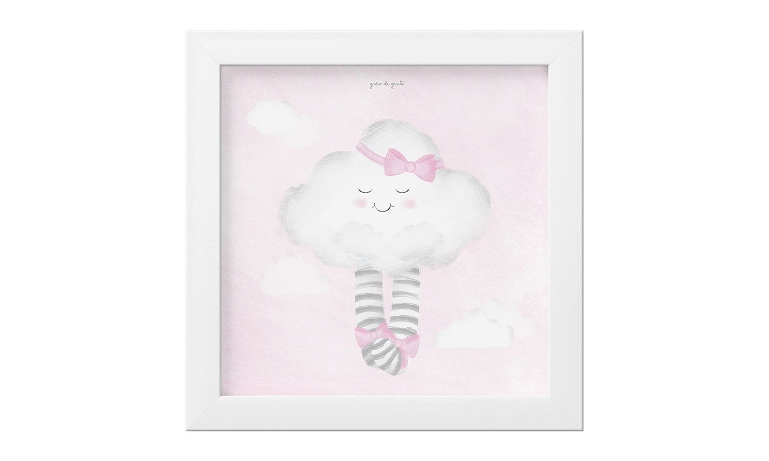 Quadro Nuvem de Algodão Rosa