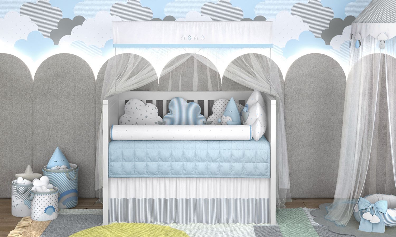 Kit Berço Nuvem de Algodão