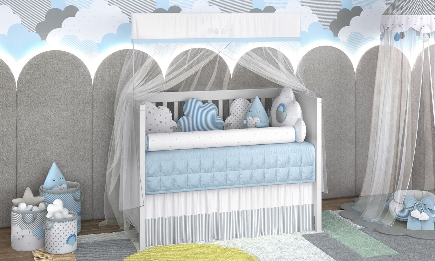 Kit Berço Nuvem de Algodão