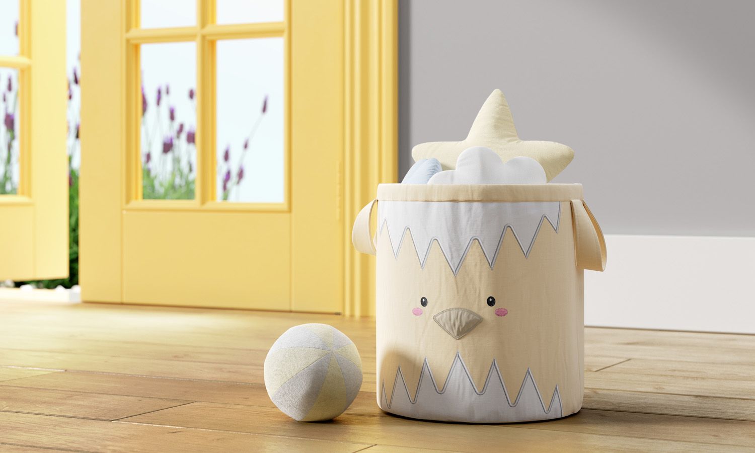 Cesto Organizador para Brinquedos Amiguinho Pintinho 24cm