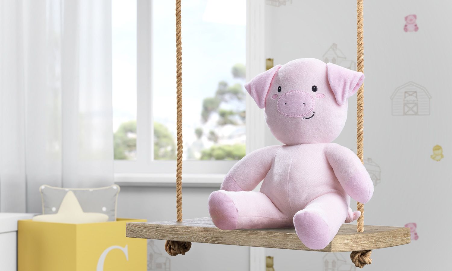 Bichinho de Pelúcia Amiguinho Porquinho 33cm