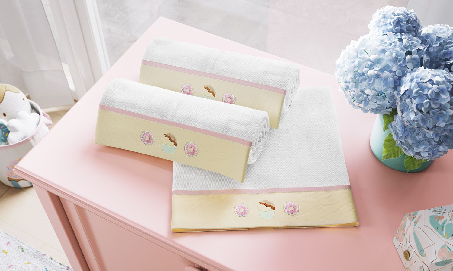 Fralda Toalha com Barra Doce Encanto 1,05m