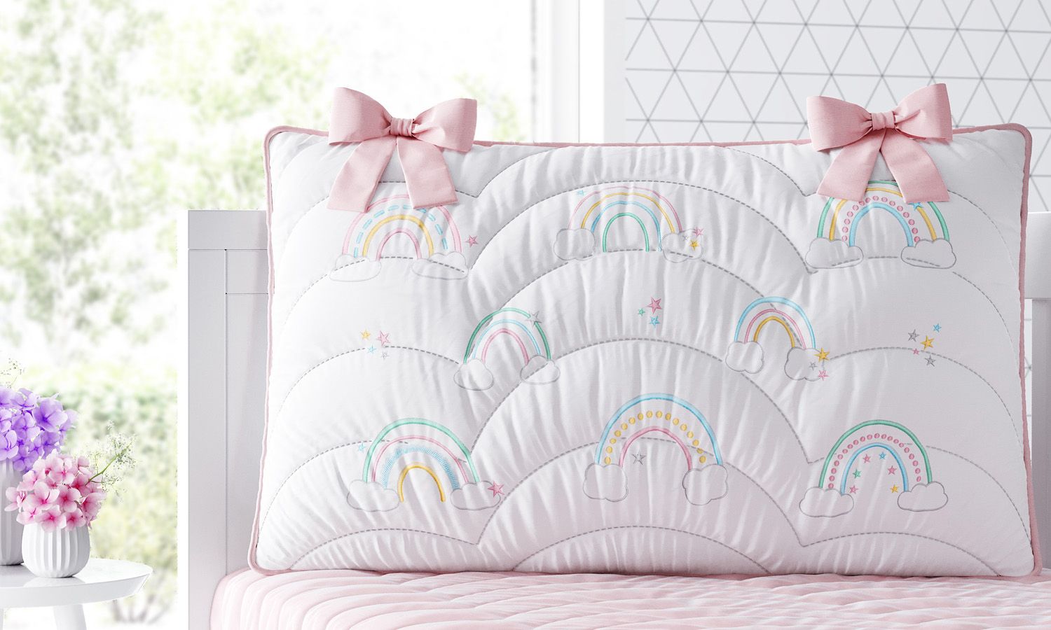 Kit Berço Arco-íris Patchwork