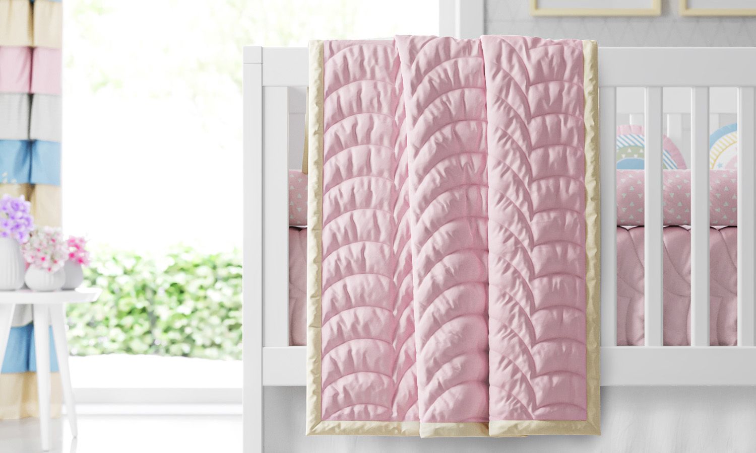 Kit Berço Arco-íris Patchwork