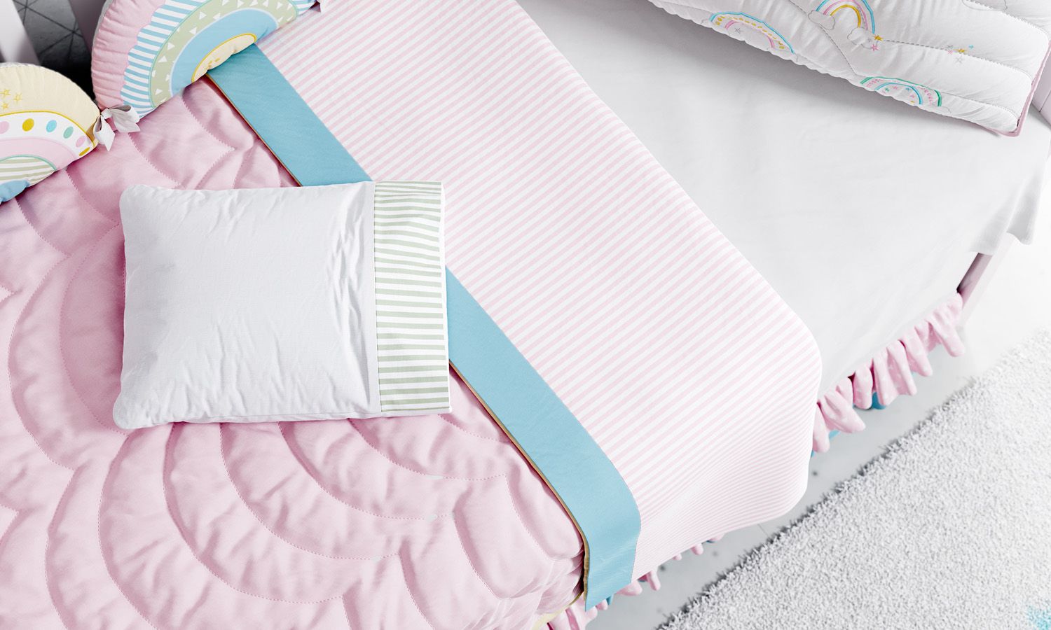 Kit Berço Arco-íris Patchwork