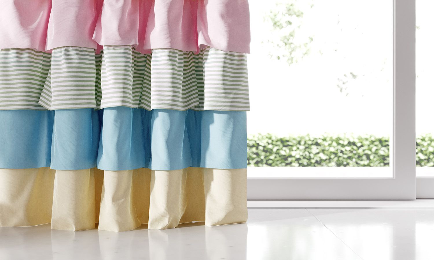 Cortina Babados Coloridos