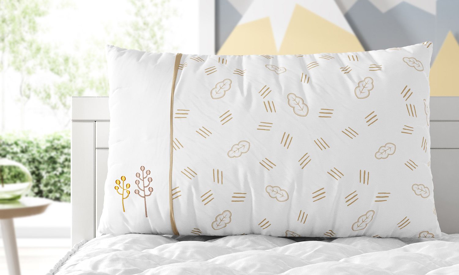 Almofada Baguete Folhas da Savana 45cm