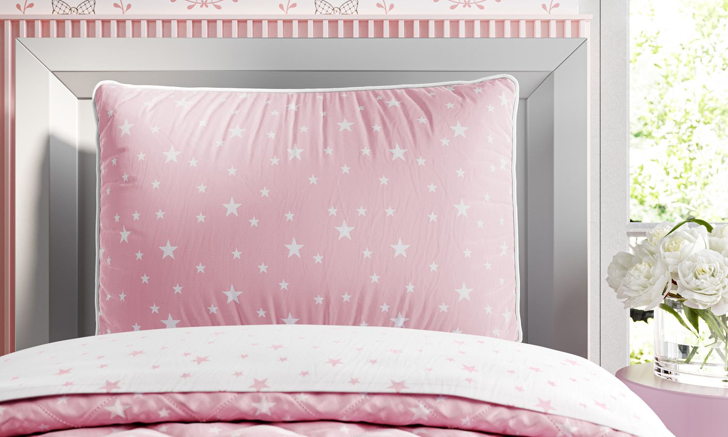 Fronha de Travesseiro Infantil Estrelinha Azul