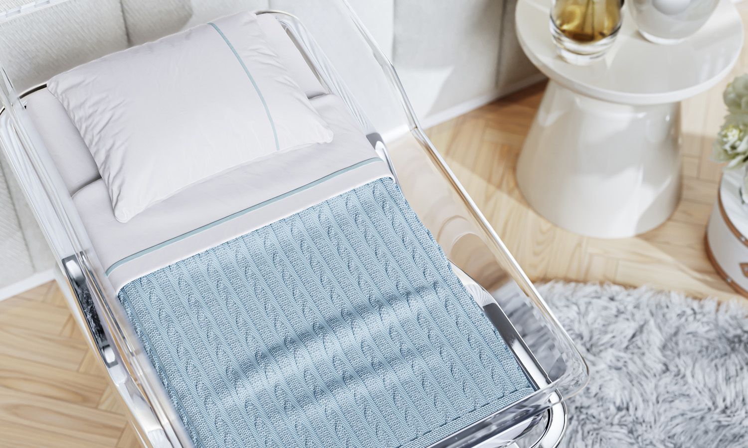 Jogo de Lençol Berço Maternidade Requinte Rosa