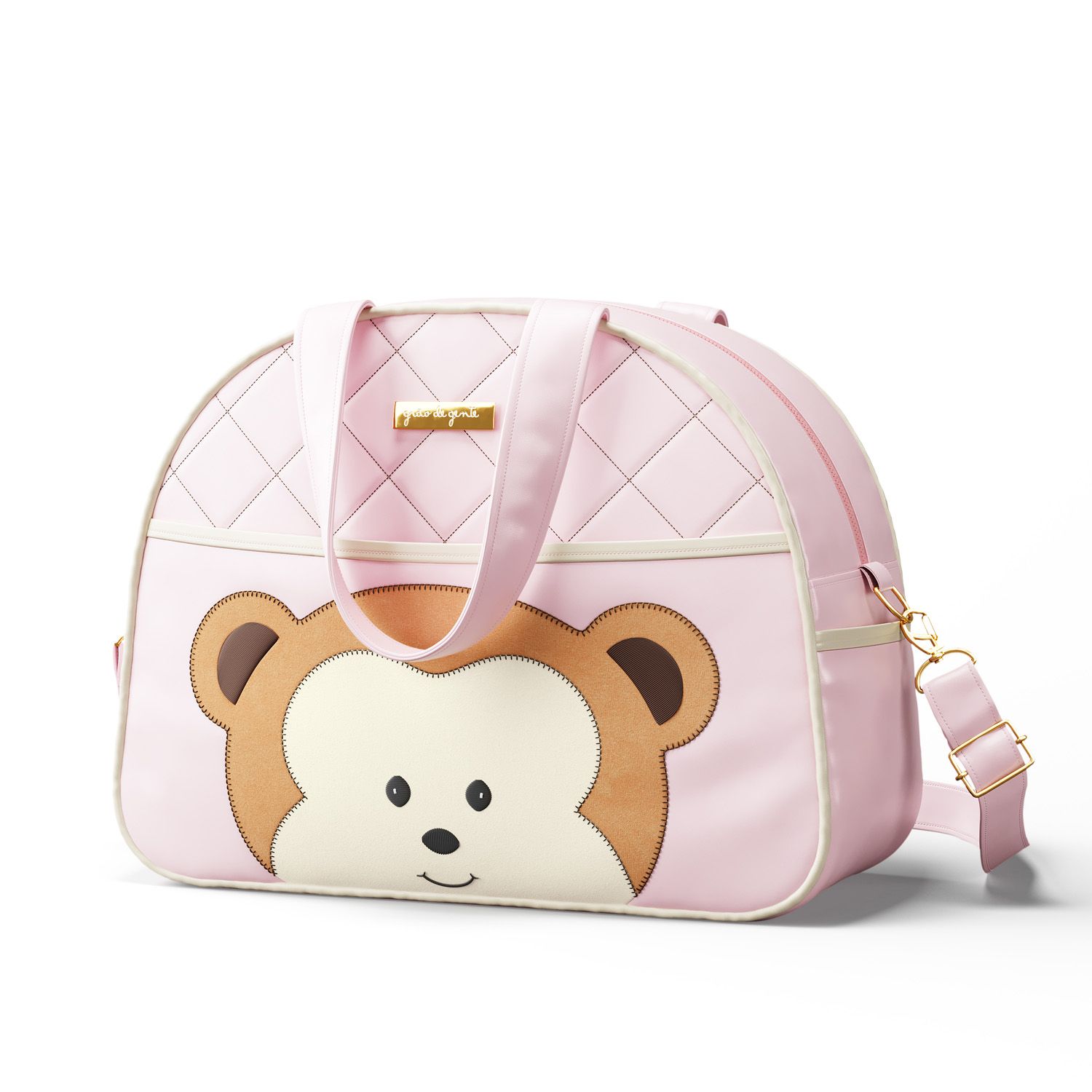 Bolsa Maternidade Amiguinho Macaquinho Branco 35cm