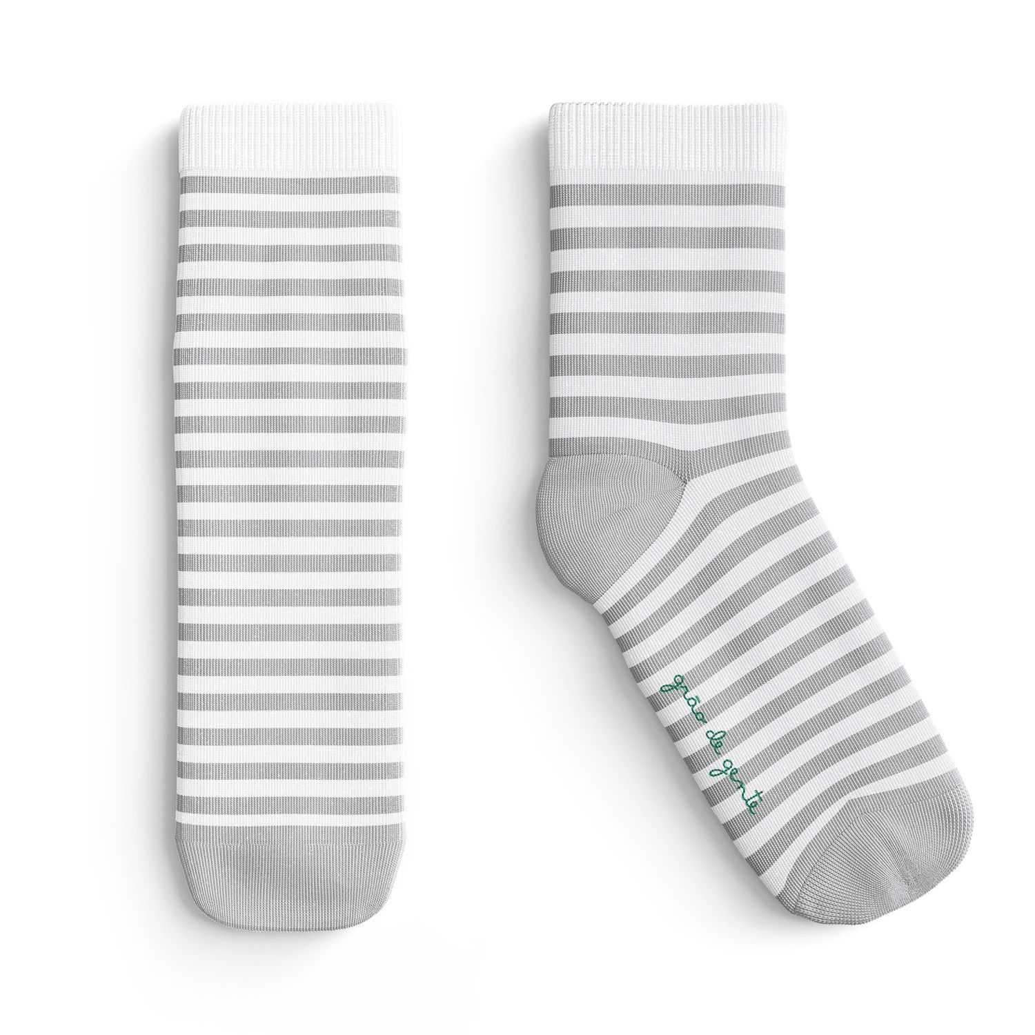 Meia Bebê Listrada Cinza