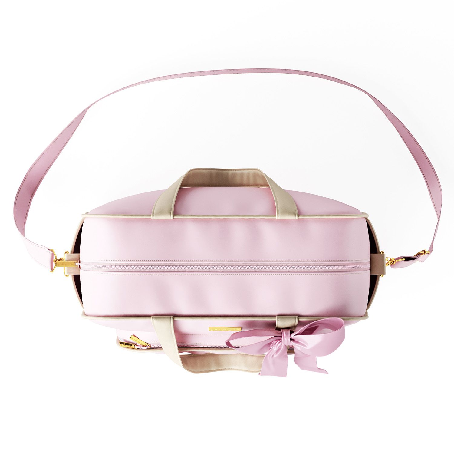 Bolsa Maternidade Luxo Azul Marinho e Bege 40cm