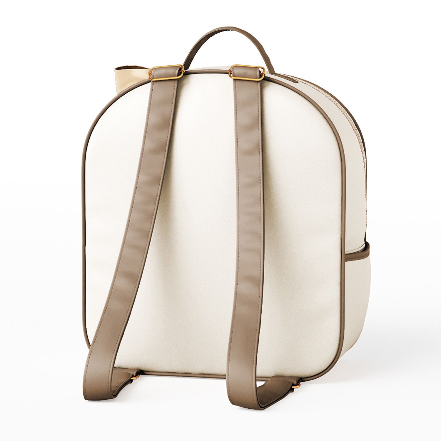 Mochila Maternidade Azul Marinho e Bege Luxo 36cm