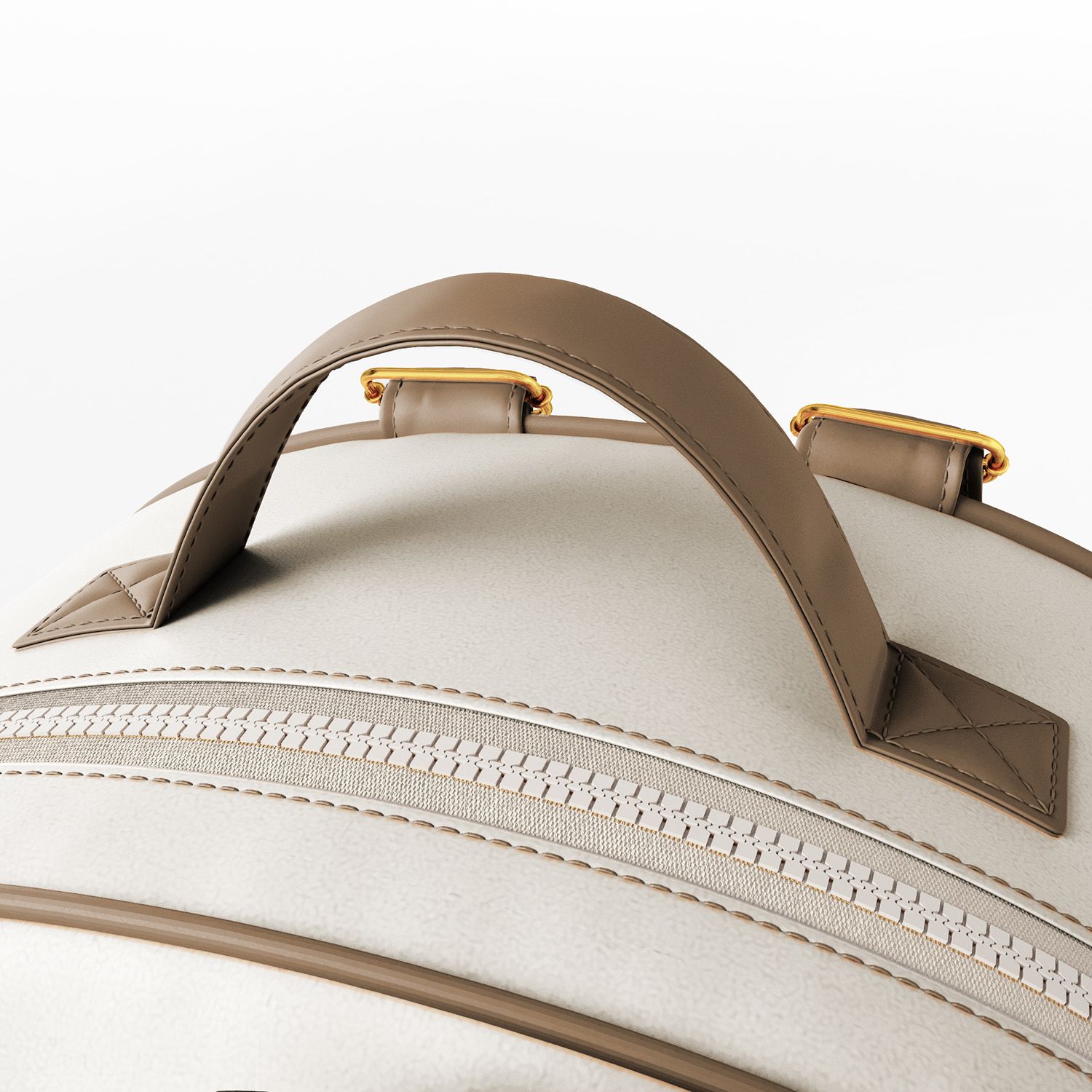 Mochila Maternidade Azul Marinho e Bege Luxo 36cm