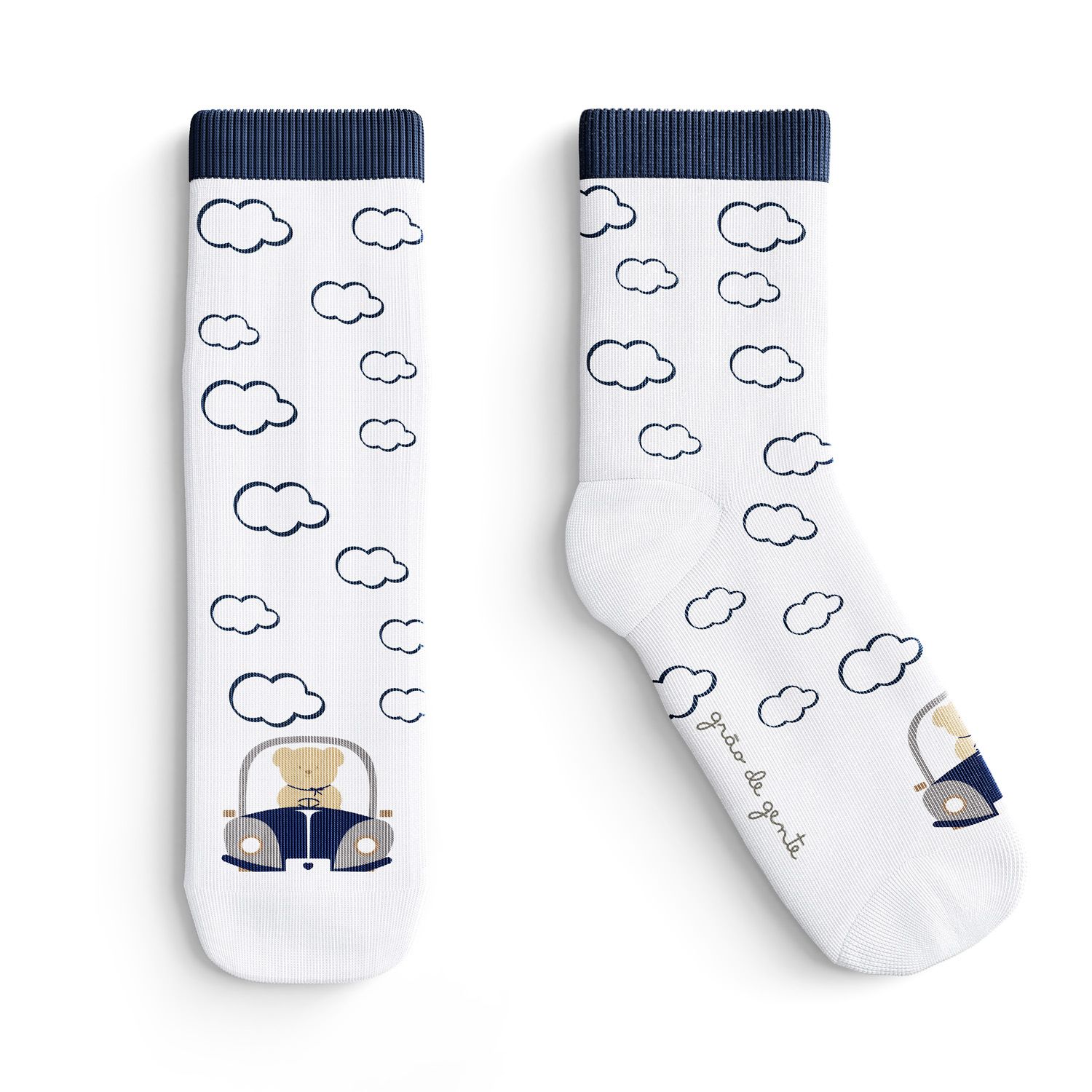 Meia Bebê Urso no Carrinho