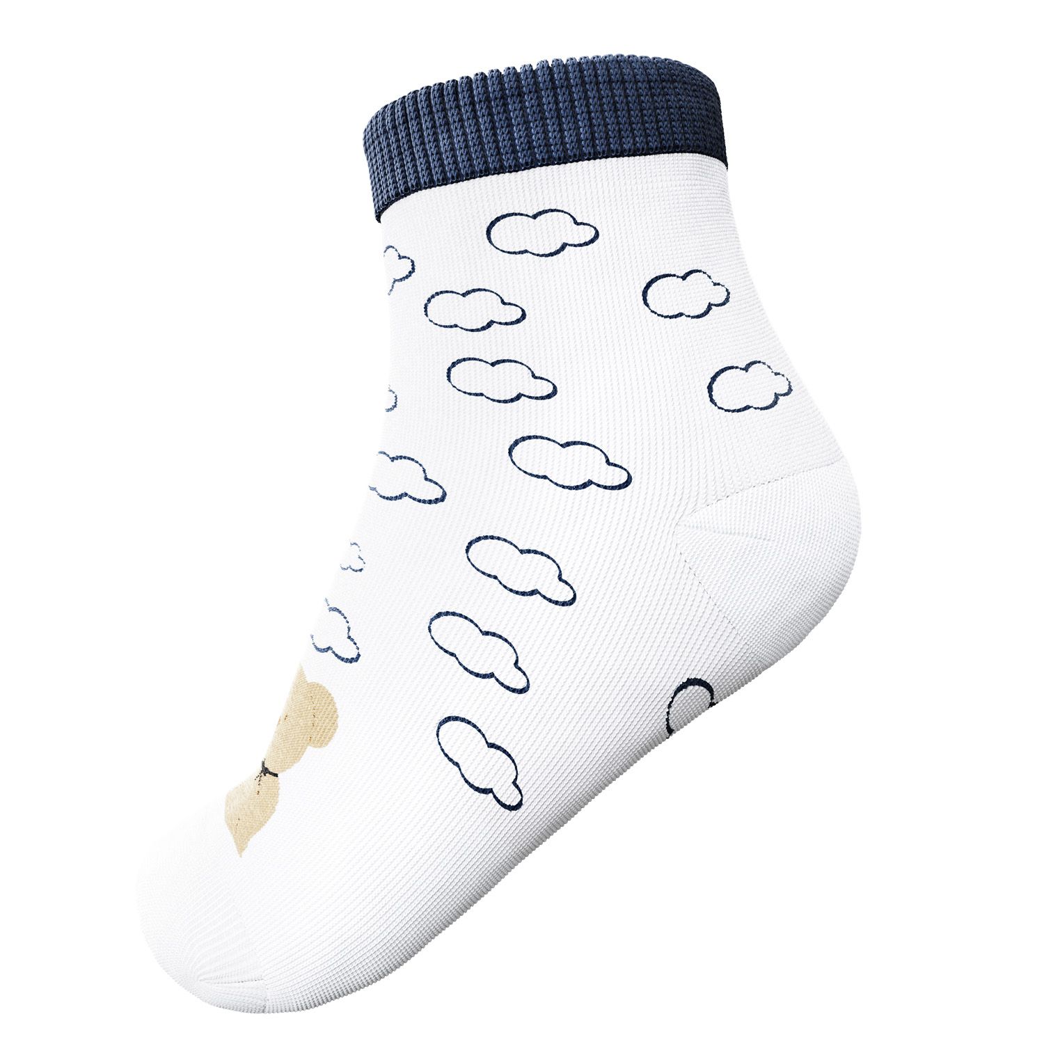 Meia Bebê Ursinho Azul Marinho