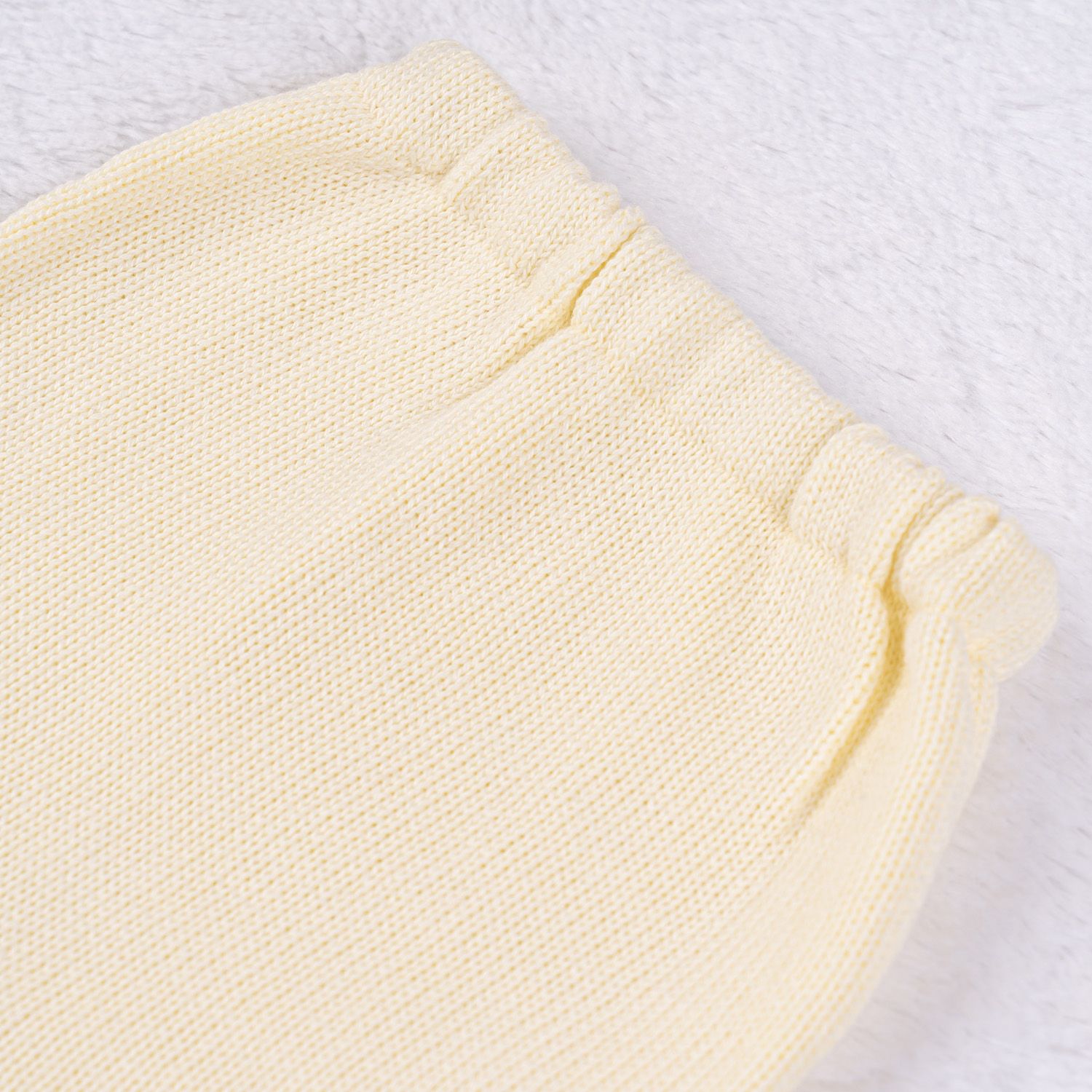 Calça Bebê Tricot Pézinho Canelado Vermelho