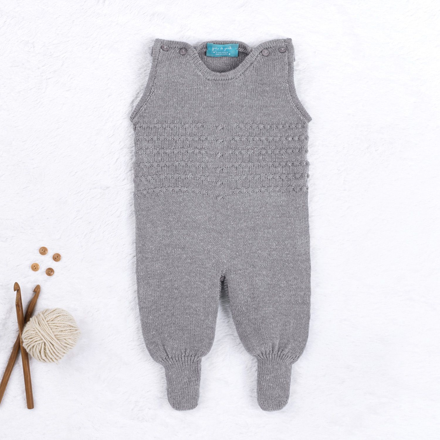 Macacão Tricot Requinte Cinza