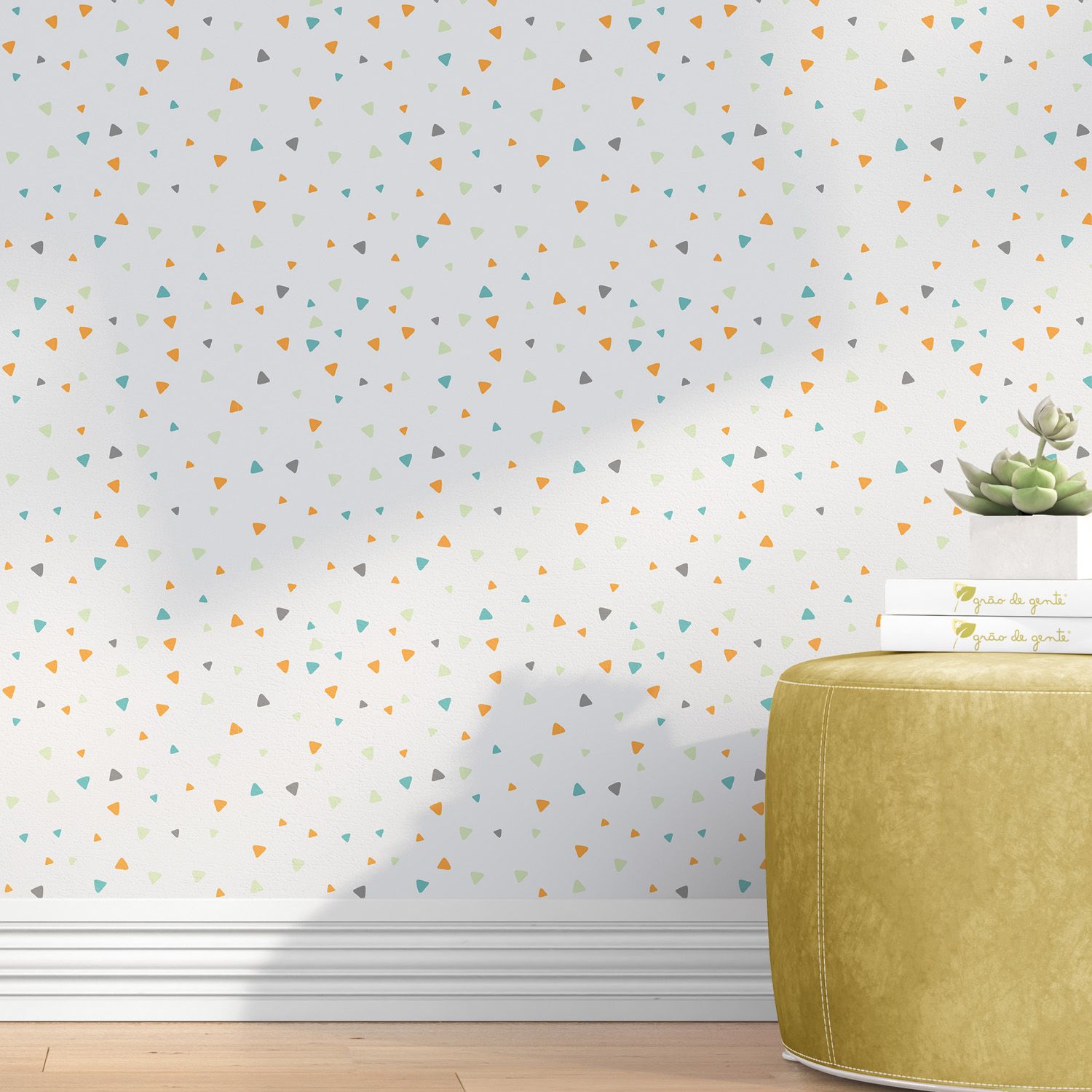 Papel de Parede Triângulos Coloridos 3m