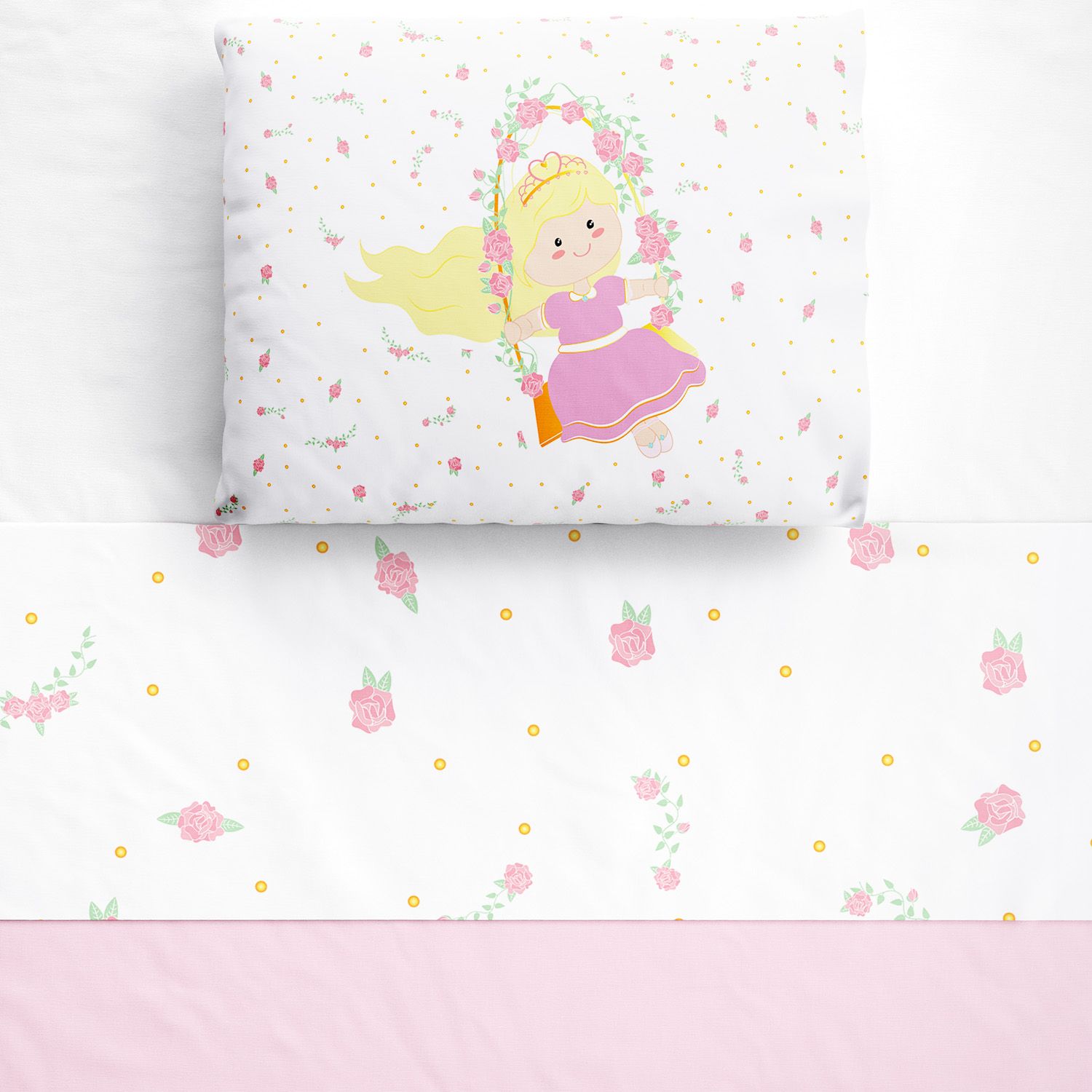 Jogo de Lençol Berço Princesinha Luna 3 peças