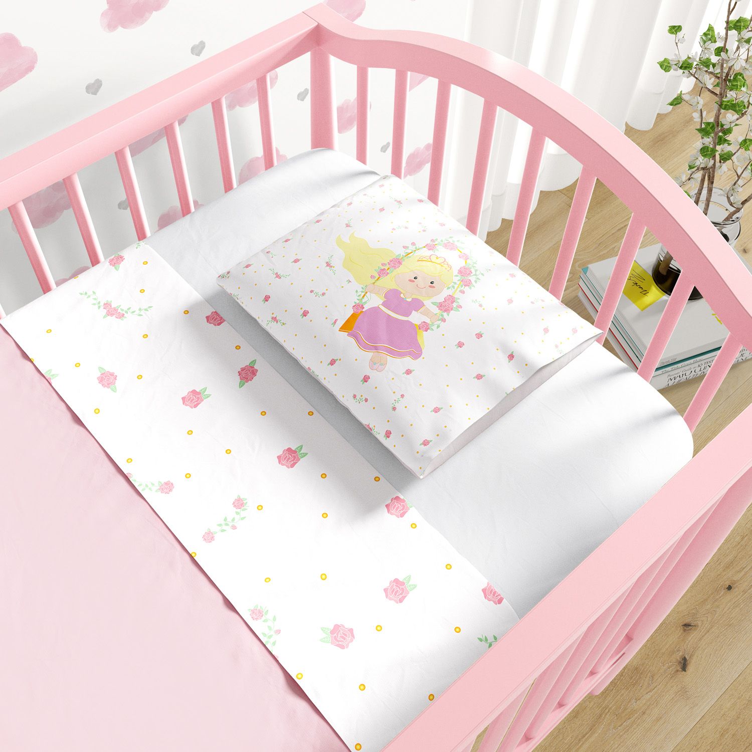 Jogo de Lençol Berço Princesinha Luna 3 peças