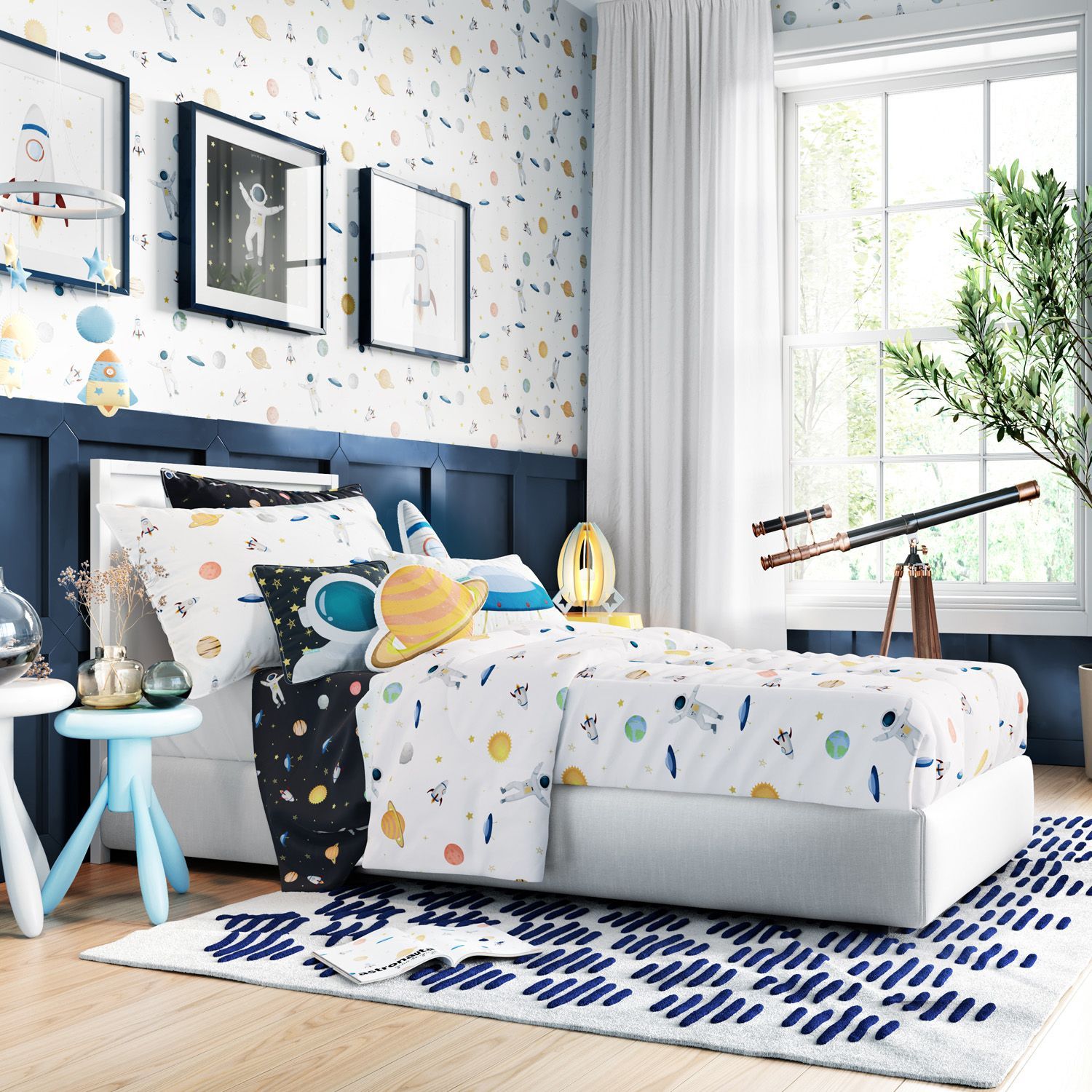 Almofada Saturno Amarelo 33cm