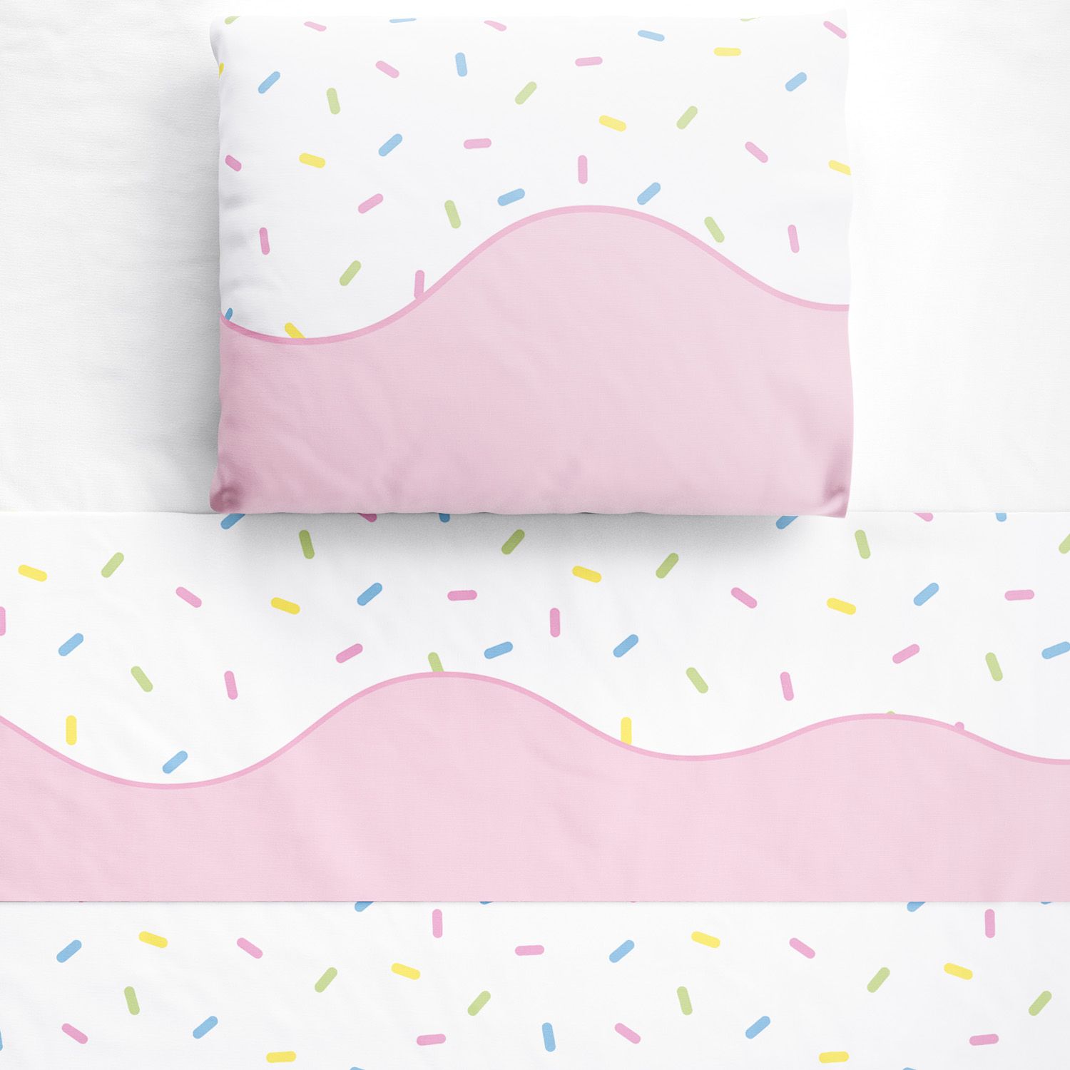 Jogo de Lençol Berço Granulado Colorido 3 peças