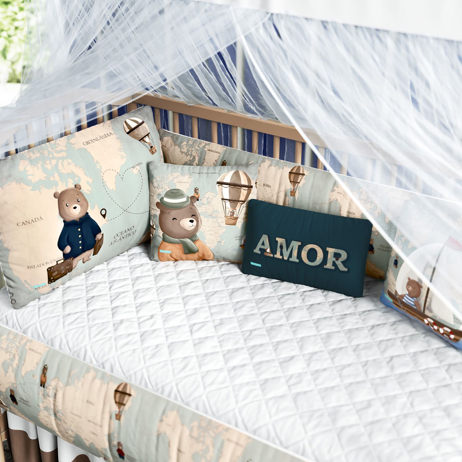 Kit Berço Teddy Pelo Mundo