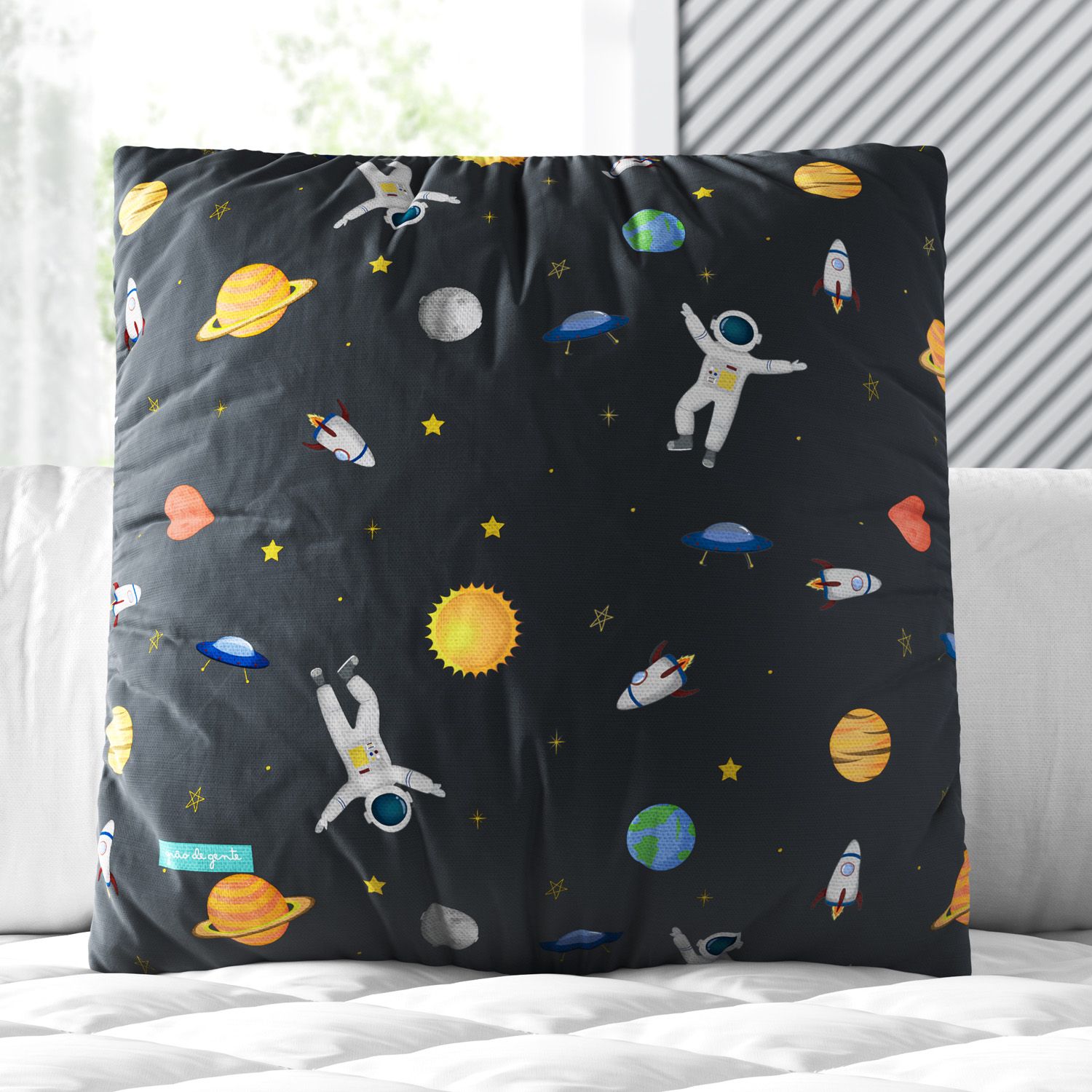 Almofada Quadrada Astronauta 30cm