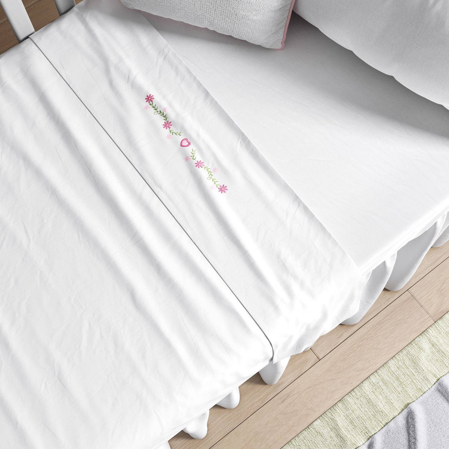 Jogo de Lençol Berço Floral Petit